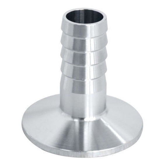 Stainless Steel 1.5'' Tri Clamp to 1/2'' Hose Barb Adapter for Food and Liquid Applications