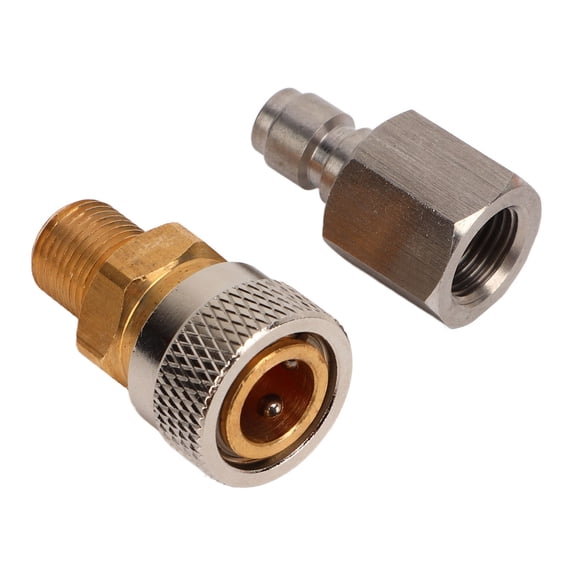 Stainless Steel 1/8 BSPP Quick Connector Charging Female Socket Coupler Fast Disconnect Air Tool Fittings Plug Accessories for Pneumatic Valving and Gas Systems, 1 Pack (5.0 x 4.0 x 3.0 Inches)
