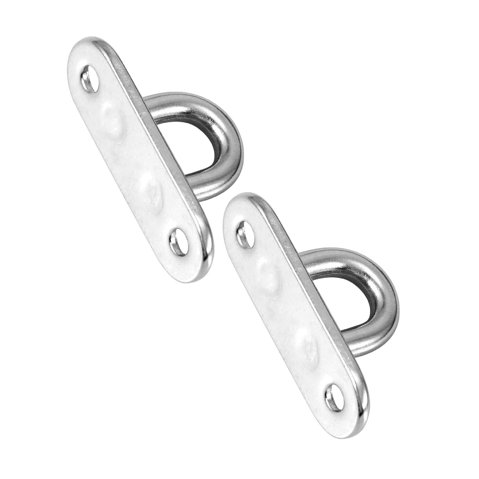 Stringing Ceiling Stainless Steel 1.8 inch Pad Eye Plate U Hooks, Screw Hooks String ...