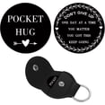 thumbnail image 1 of Stainless Steel 1 set 1 Set A Little Pocket Hug Token Heart Pattern Long Distance Relationship Keepsake, 1 of 8
