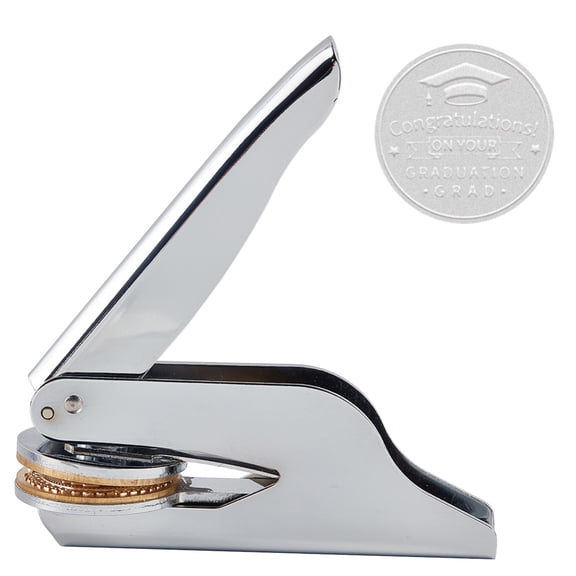Stainless Steel 1 set Seal Embosser Hand-Held Embossing Stamp for Books Envelopes Napkins