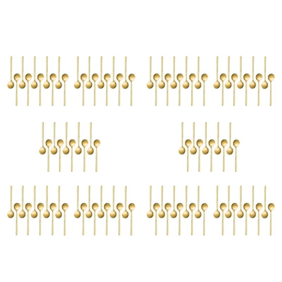 Stainless Steel 100 Pcs Espresso Spoons Teaspoons for Coffee Sugar Dessert Cake Ice Cream Soup Antipasto (Gold)