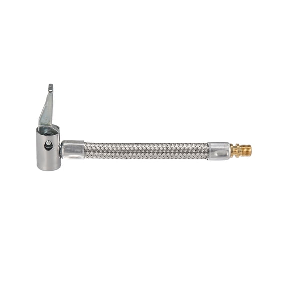Stainless Steel 10cm 4" Air Chuck Inflator Compressor Pump Extension Hose for Car Motorbike 90 Degree Quick Connect