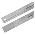 thumbnail image 1 of Unbranded Stainless Steel Metal Ruler with Non-Slip Cork Back, Inch and Metric Graduations, 12 Inch, 1 of 6