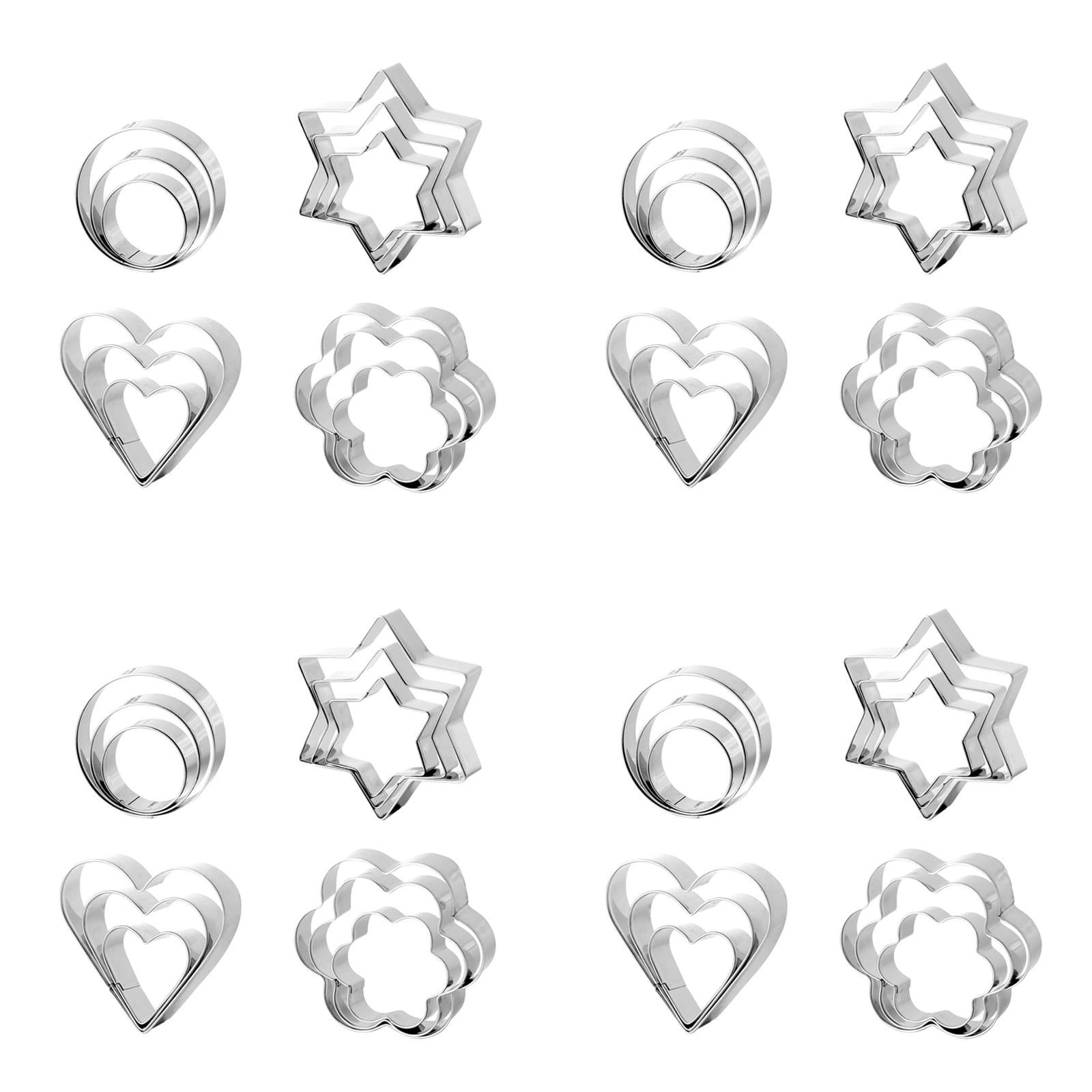 Stainless Steel 12 Piece Cookie Printing Turning Tool Cookie Baking