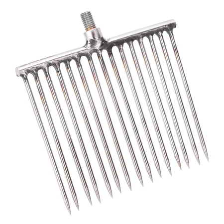 Stainless Steel 15-Prong Fishing Spear, 15-Teeth Harpoon Gig for Eel, Frog, Lobster, and Fish - 15 Inches / 38.1 cm