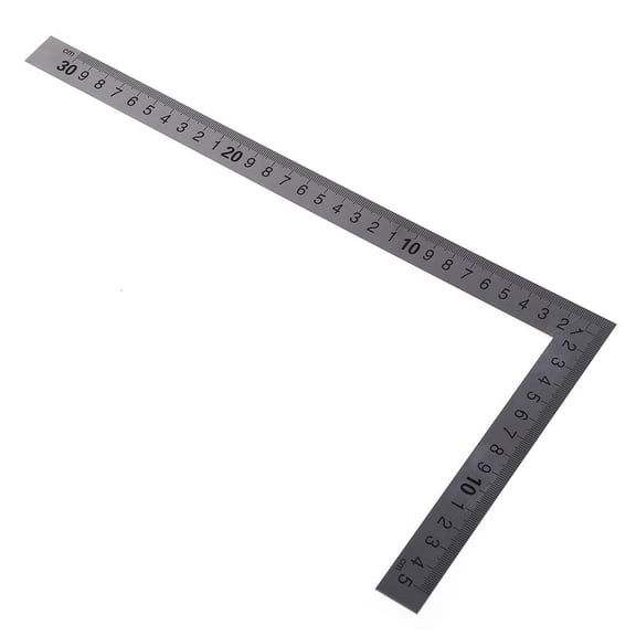 Stainless Steel 15x30cm 90 Degree Metric Try Square Ruler Scale