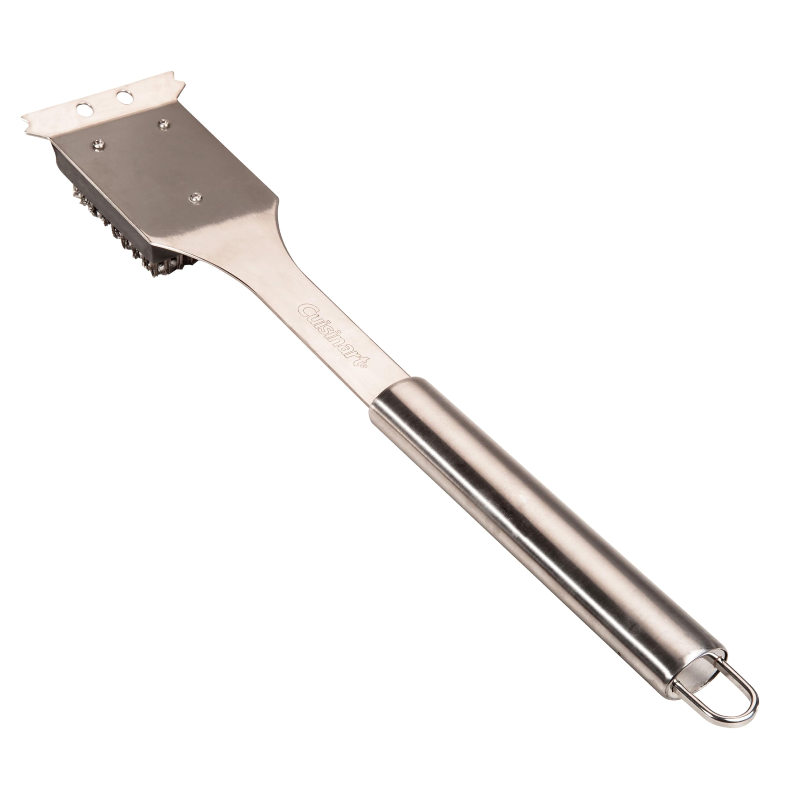 Stainless Steel 16.5 Inch Long Handle Grill Cleaner Brush and Scraper for BBQ Grills Griddles Outdoor Cookout Tool Accessories