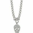 thumbnail image 1 of Stainless Steel 18 Inch Polished Crystal Skull Necklace Made In China -Jewelry By Sweet Pea, 1 of 8