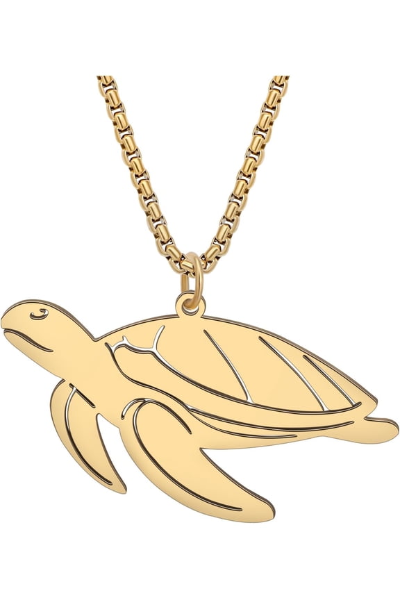 Stainless Steel 18K Gold Silver Plated Sea Life Shark Crab Seahorse Turtle Dolphin Necklace Pendant For Women Cute Ocean Animal Necklaces Jewelry For Gifts[Z2240]