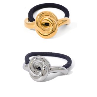 Shop Metal Ponytail Holders and Hair Cuffs in Silver and Gold display picture 1
