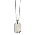 thumbnail image 1 of Stainless Steel 18k Gold Plating with .01ct. Diamond 24in Necklace, 1 of 1