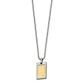 thumbnail image 1 of Stainless Steel 18k Gold-plated with .01ct. Diamond 24in Necklace, 1 of 1