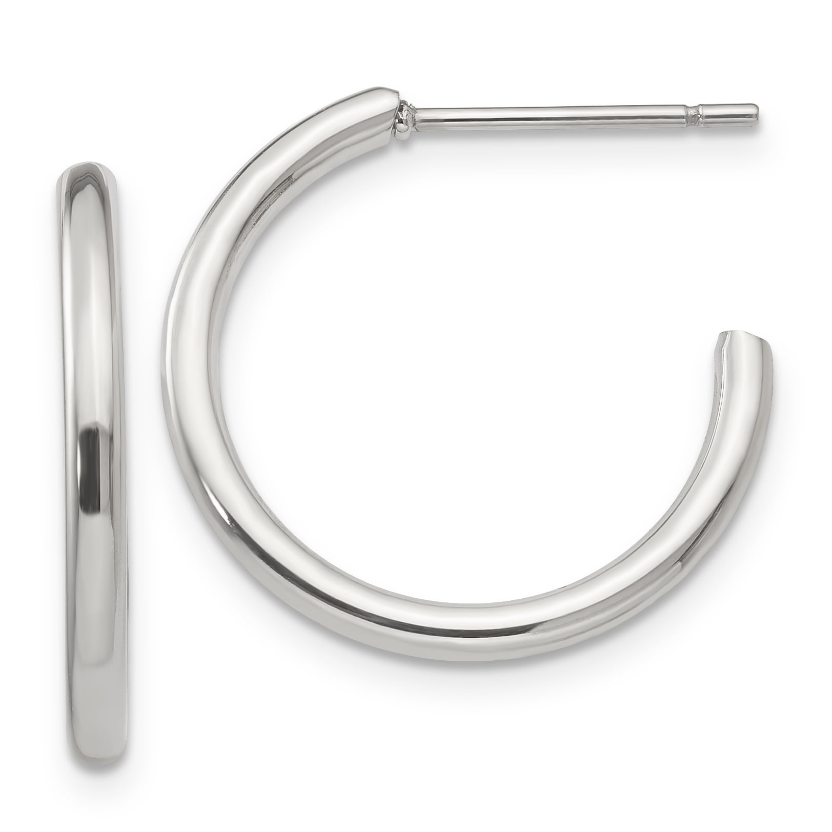 Stainless steel hoop sale earrings with posts