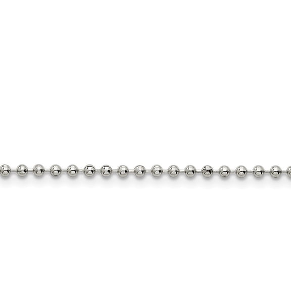 Stainless Steel 2.4mm Ball Chain Necklace - 18 Inch