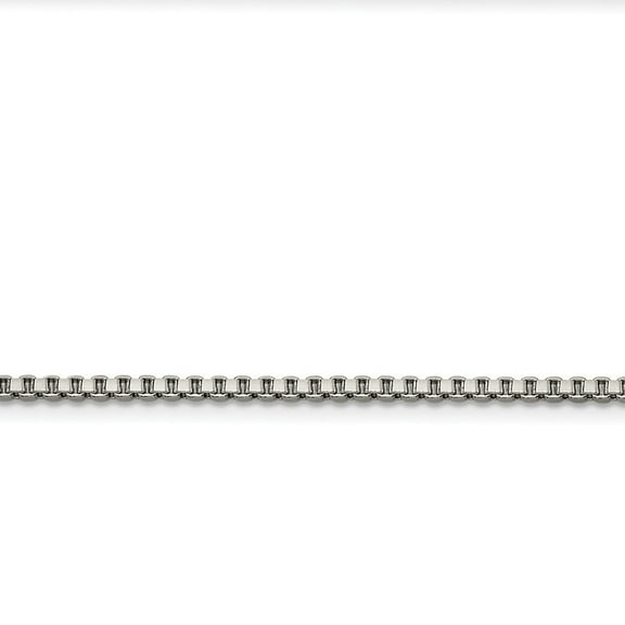Stainless Steel 2.4mm Box Chain Necklace - 20 Inch