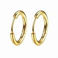 thumbnail image 1 of Stainless Steel 2.5Mm 10 Gauge Huggie Hoop Earrings Unisex Women Men 12-25Mm E9, 1 of 1