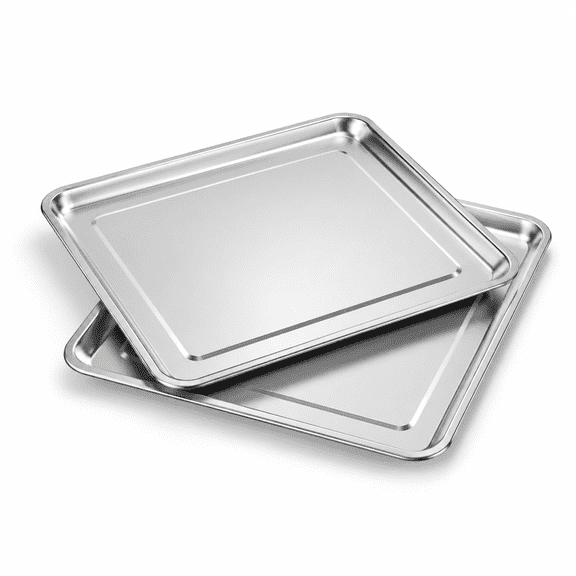 Stainless Steel 2 Pack Baking Tray Pan for Cuisinart TOA-60/65/70 Air Fryer Toaster Ovens