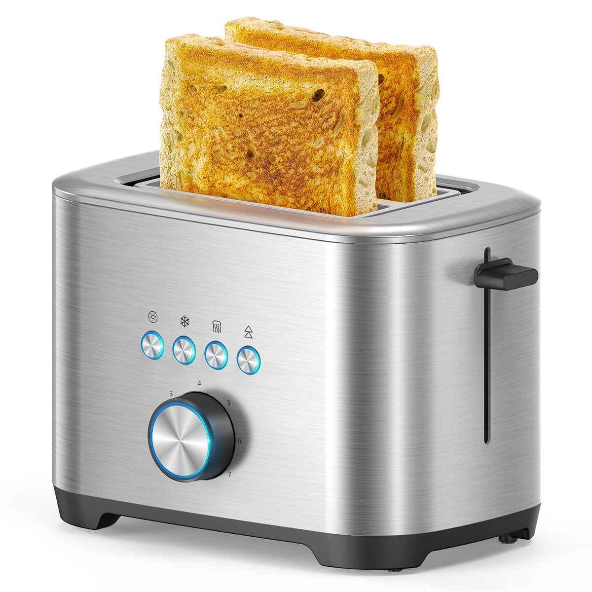 IKICH Toaster, 2 Slice Extra Wide Slot Toaster with 9 Bread Shade Settings  Reheat, Bagel, Cancel, Defrost Function Removable Crumb Tray Stainless  Steel Bread Toaster 