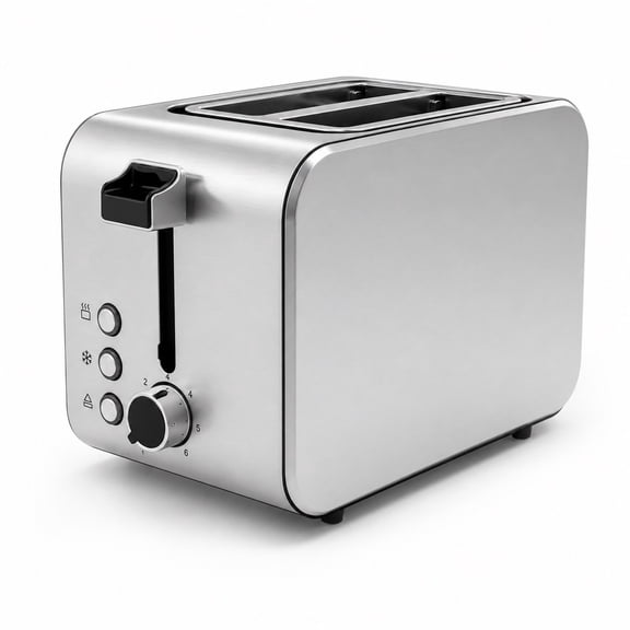 Stainless Steel 2-Slice Toaster with Wide Slots, Bagel and Defrost Functions