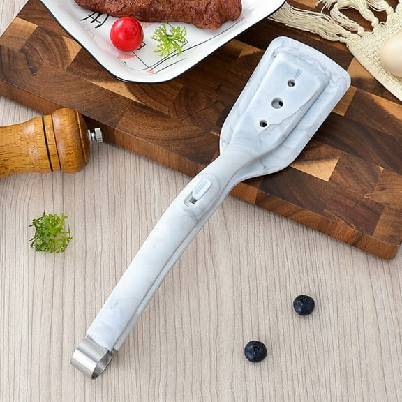 Stainless Steel 2-in-1 Kitchen Turner & Tongs - 29.5cm Multipurpose Frying Spatula & Clip with Slotted Head - Ergonomic, Non-Slip Kitchen Tool for Cooking & Serving