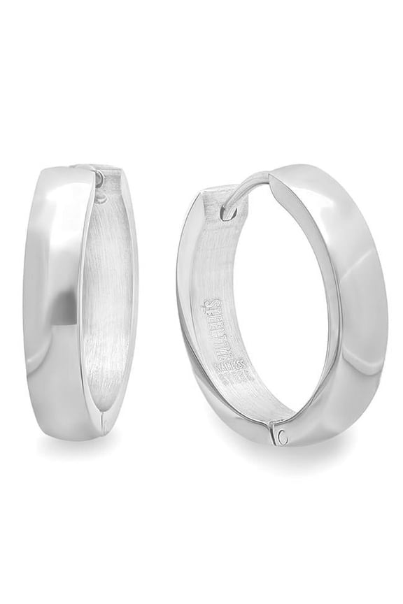 Stainless Steel 20 Mm Hoop Earrings