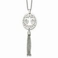 thumbnail image 1 of Stainless Steel 20 inch Polished Angel Dangle Tassel Necklace; 20 inch; Lobster (Fancy) Clasp; for Adults and Teens; for Women and Men, 1 of 1