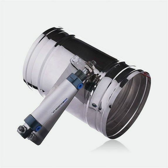 Stainless Steel 201 Pneumatic Air Valve Duct Valve Dia. 100-250mm Air Damper Valve for Industry Household Ventilation System