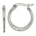 thumbnail image 1 of Stainless Steel 20mm Textured Hoop Earrings; for Adults and Teens; for Women and Men, 1 of 1