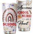 thumbnail image 1 of Stainless Steel 20oz Tumbler, Funny School Nurse Appreciation Gifts - Bulk For Birthday, Christmas, Nurses Day Gifts For Women, Men - Coffee Cup, 1 of 4