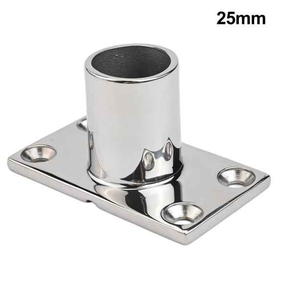 Stainless Steel 22/25mm Handrail Fittings 90° Rectangular Base Tube Pipe Base