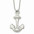 thumbnail image 1 of Stainless Steel 22 inch Polished Hollow Anchor Necklace; 22 inch; for Adults and Teens; for Women and Men, 1 of 1