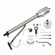 Stainless Steel 28 Tilt Automatic Universal Steering Column & Wheel Adapter No Key Natural