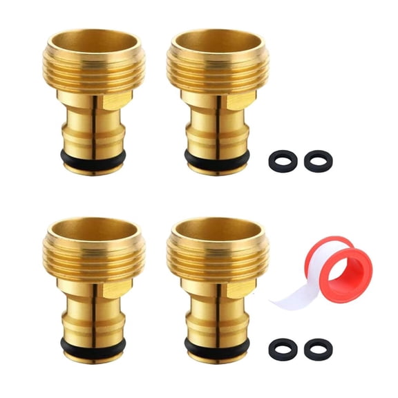 Stainless Steel 3/4Inch Thread Hose Connectors for Garden and Tap Leakproof