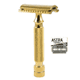 thumbnail image 1 of Stainless Steel 3.5" Long Safety Razor for Men - Double Edge Razor (24K Gold), 1 of 6