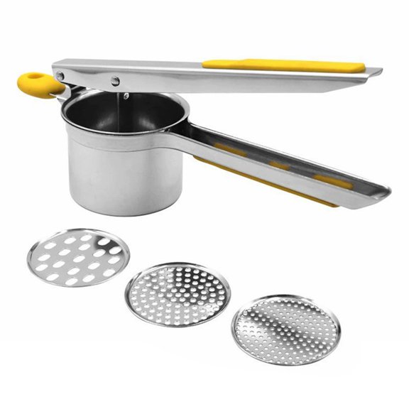 Stainless Steel 3 In 1 Tool For Potato Masher, Garlic Press & Fruit Juicer