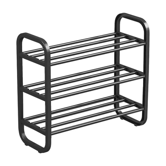 Stainless Steel 3-Layer Freestanding Shoe Organizer for Entrance Hallway, Dustproof, Durable Storage Rack for Home, Office, and Dormitory Spaces