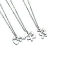 thumbnail image 1 of Stainless Steel 3-Piece Puzzle Heart Necklace - Family Friendship Jewelry for Sisters & Friends, 1 of 7