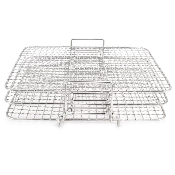 Stainless Steel 3-Tier Cooling & Baking Rack Set for Roasting, Cooking & Grilling, Compatible with AG300AG400 Fryer & Oven