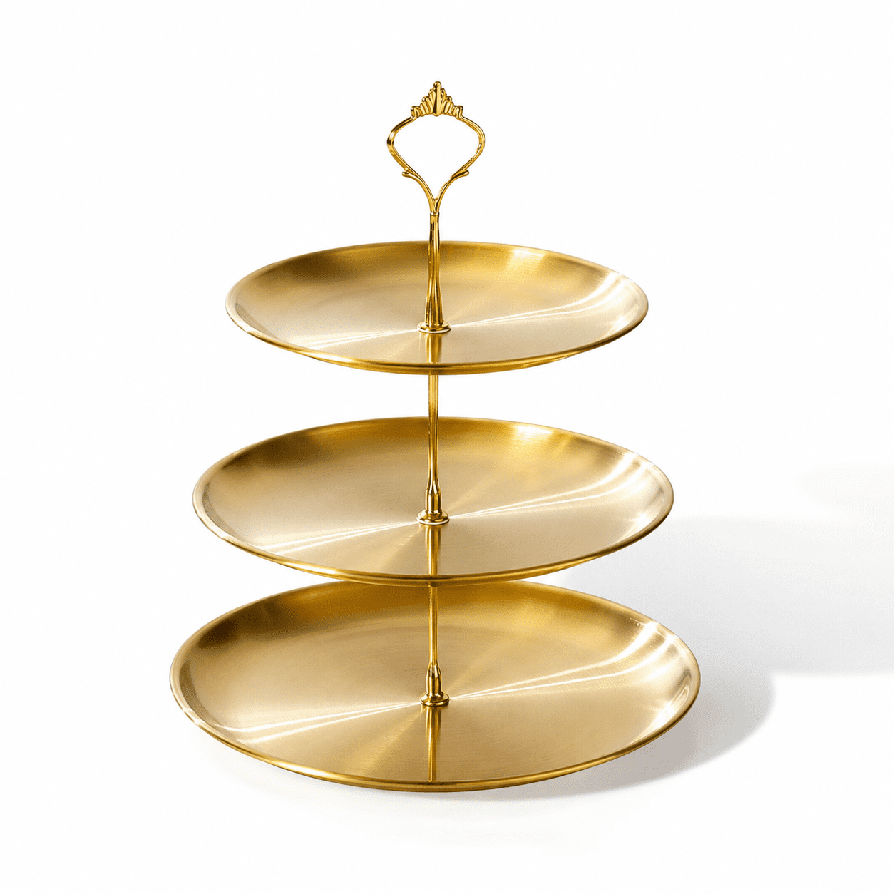 Stainless Steel 3 Tier Cupcake Stand Tiered Trays Three Layer Cake 3 ...