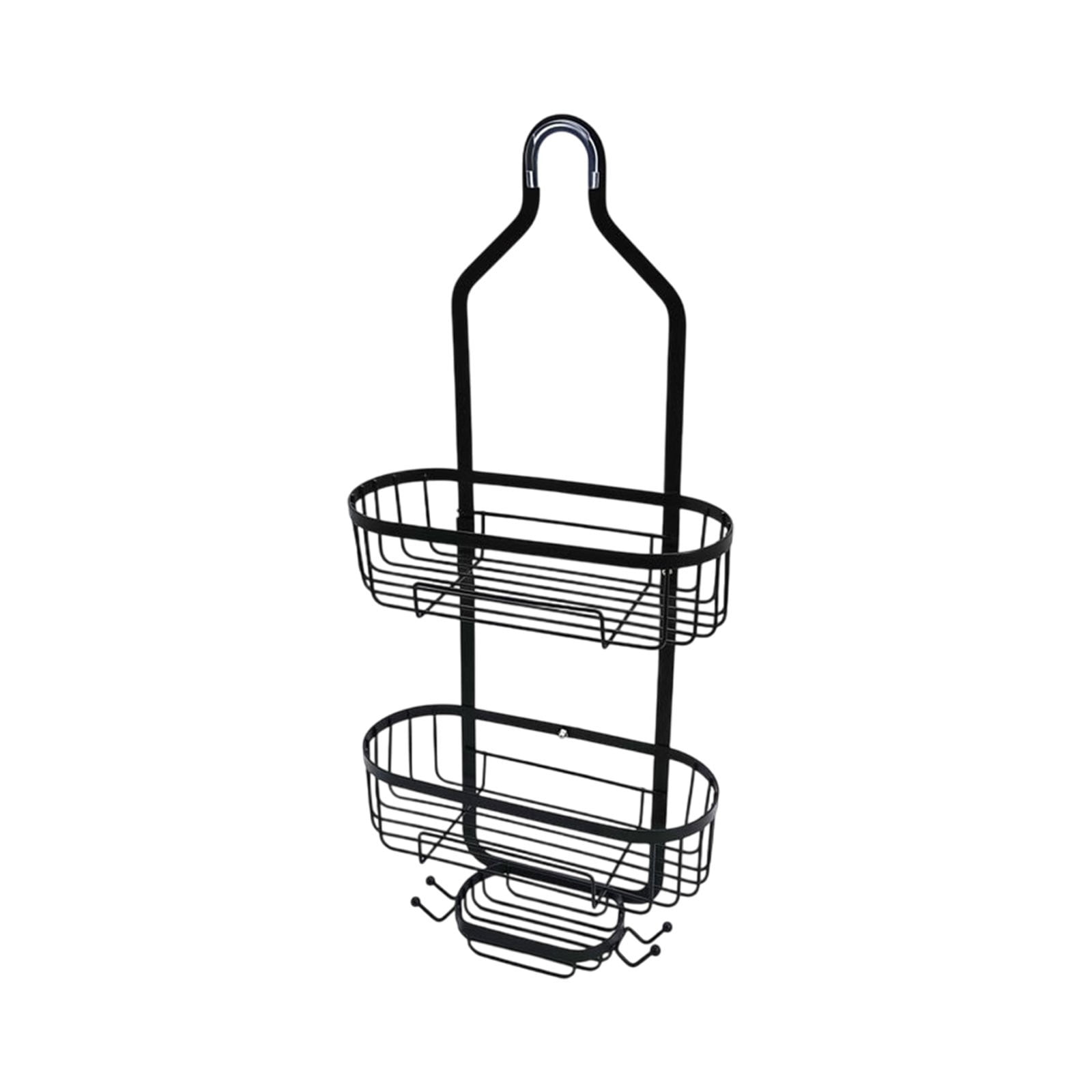 Stainless Steel 3-Tier Shower Caddy Over Shower Head Organizer with Adjustable Shelves for Bathroom Storage Towel Hooks 22 Inch Rustproof