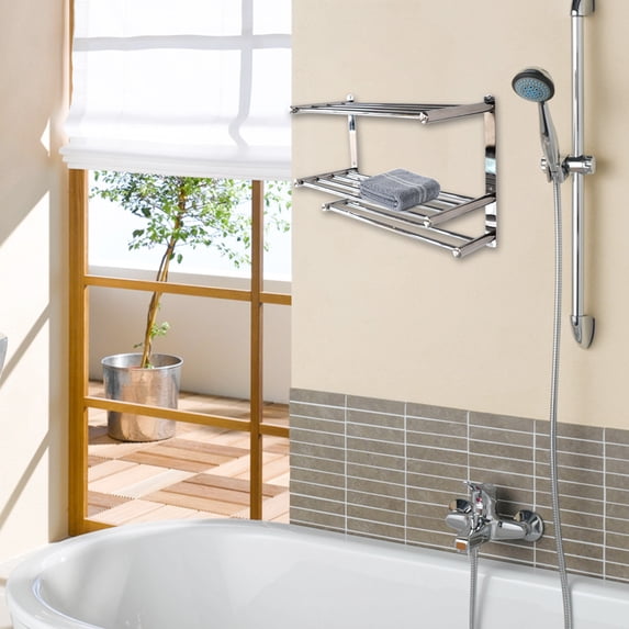 Stainless Steel 3-Tier Towel Rack, Modern Simplicity Design, Space-Saving Storage for Bathroom & Kitchen, Sturdy and Durable