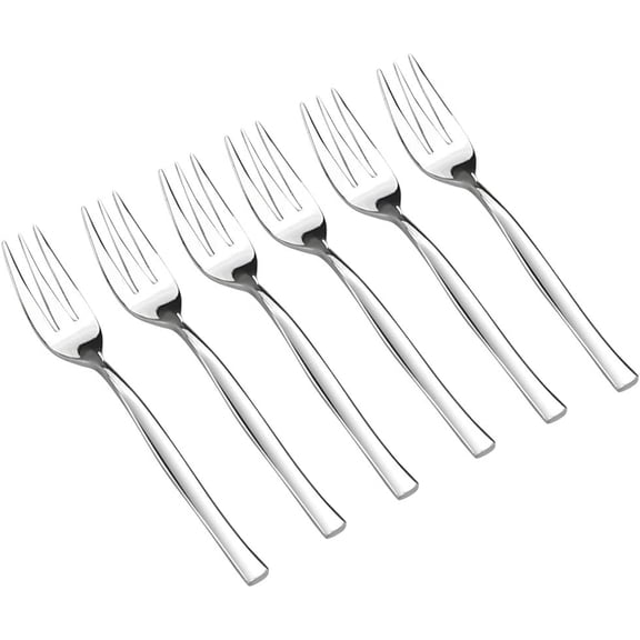 Stainless Steel 3-Tine Tasting Forks for Appetizers, 12-Piece