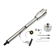 Stainless Steel 30" Tilt Manual Universal Steering Column & Wheel Adapter No Key Natural