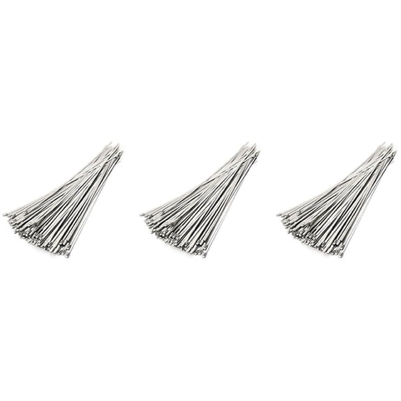 Stainless Steel , 300 Pcs 7.9 Inches Heavy Duty Self-Locking Cable Zip Ties, Metal Exhaust Wrap Locking Ties