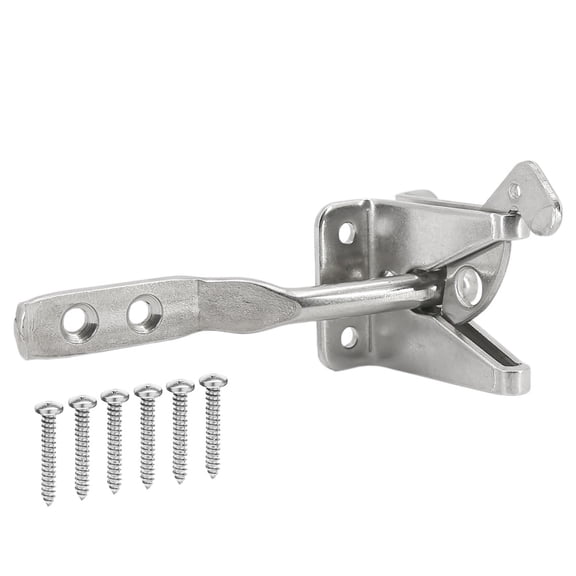 Stainless Steel 304 Automatic Self Locking Gate Latch Lock, Satin Finish, 1-Pack