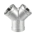 thumbnail image 1 of Stainless Steel 304 Cast Pipe Fitting,1 BSPT Female,Class 150,Y  Shaped Connector Coupler, 1 of 5