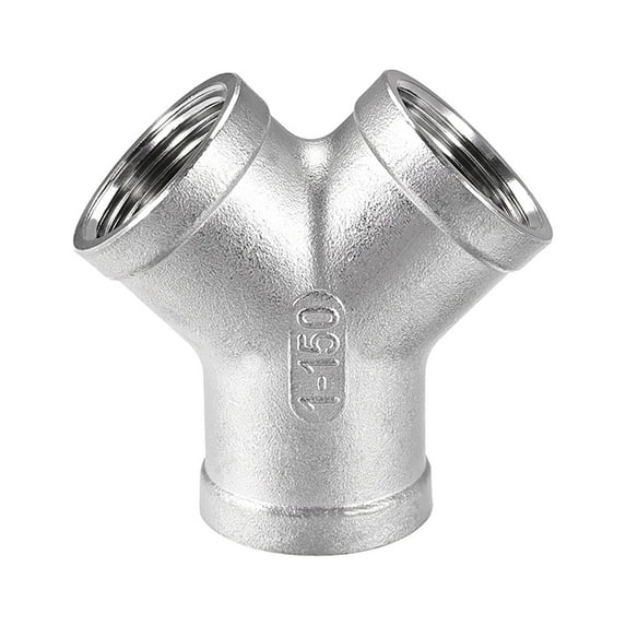 Stainless Steel 304 Cast Pipe Fitting,1 BSPT Female,Class 150,Y Shaped Connector Coupler