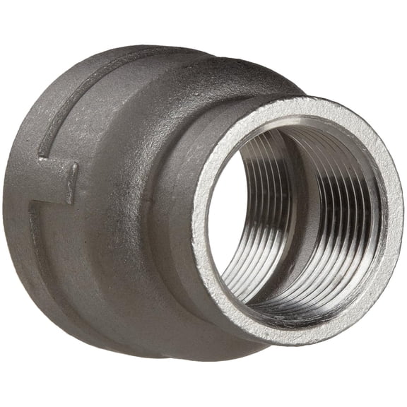 Stainless Steel 304 Cast Pipe Fitting, Reducing Coupling, Class 150, 3/4" X 1/2" NPT Female