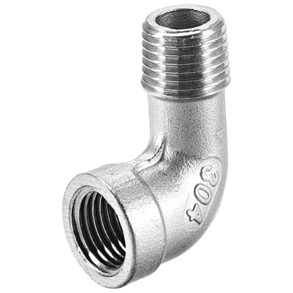 Stainless Steel 304 Cast Pipe Fittings ,90 Degree Elbow 1/4 BSPT Female x 1/4 BSPT Male Thread